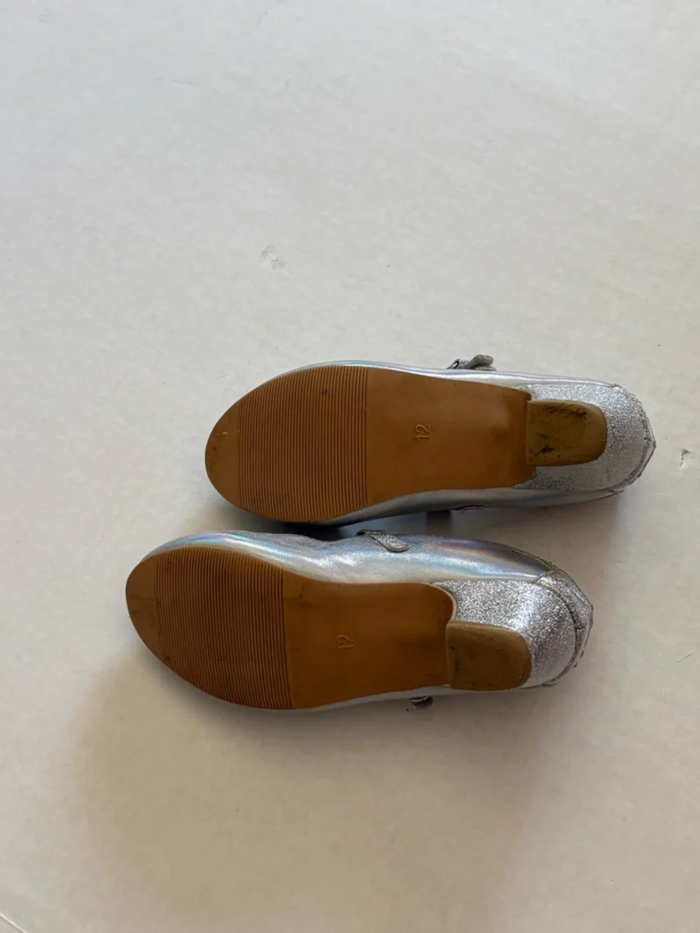 Disney Girls Silver Mermaid Bow shoes size 12